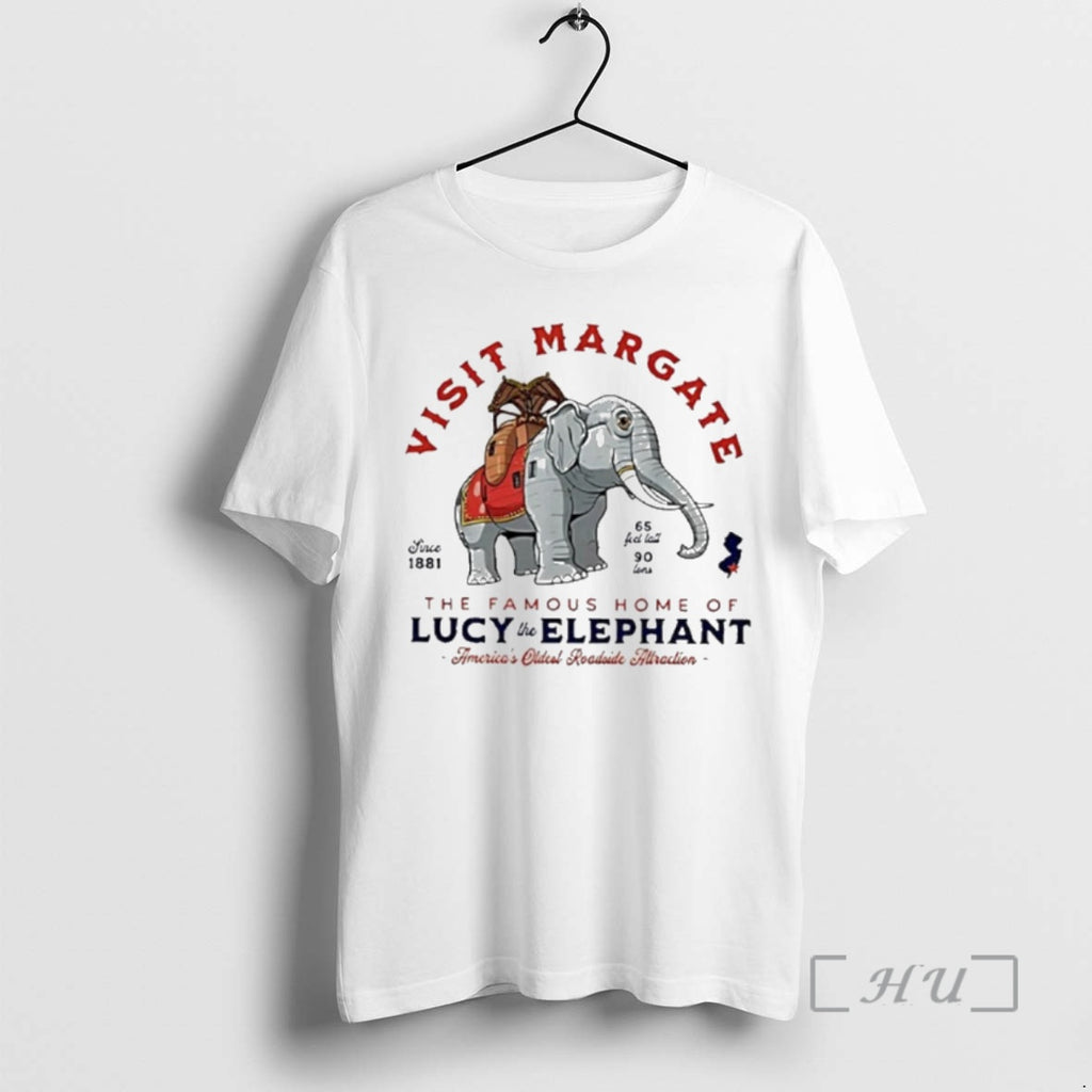 Officials Visit Margate Since 1881 The Famous Home Of Lucy The Elephant Premium T Shirts Hoodie, Sweatshirt | InkRitualCo.com