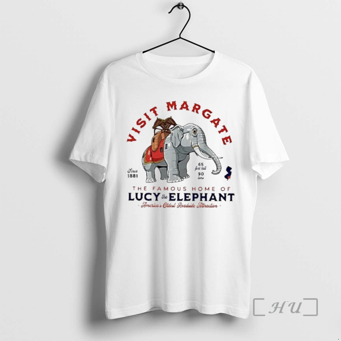 Officials Visit Margate Since 1881 The Famous Home Of Lucy The Elephant Premium T Shirts Hoodie, Sweatshirt | InkRitualCo.com