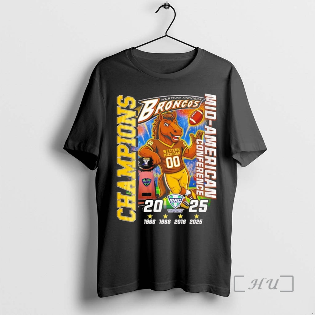 Officials Western Michigan Broncos 2025 3 Time Mac Champions Chriast T-Shirts, Hoodie, Sweatshirt | InkRitualCo.com