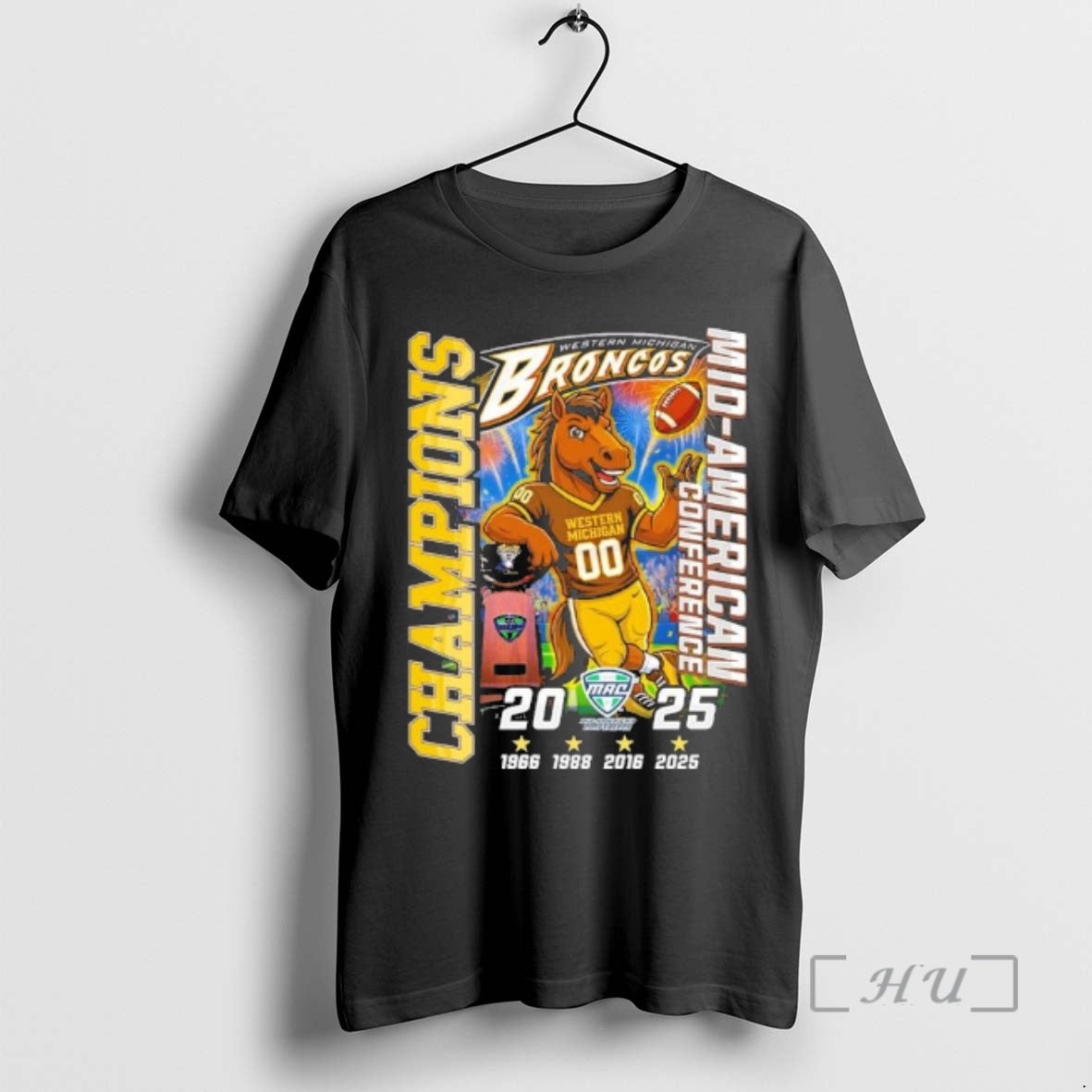 Officials Western Michigan Broncos Mascot 2025 Mac Football Champions T-Shirts, Hoodie, Sweatshirt | InkRitualCo.com