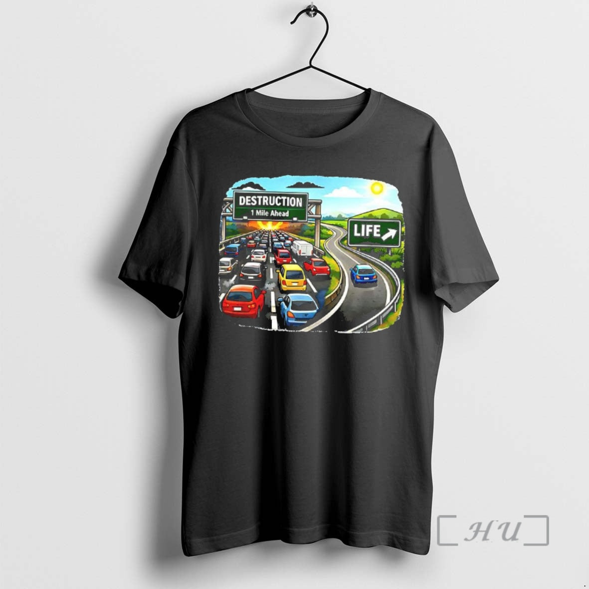 Officials Wide Road Narrow Road Pick One Destruction 1 Mile Ahead Or Life Woman Premium T-Shirts, Hoodie, Sweatshirt