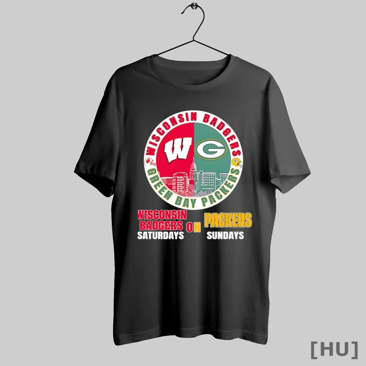 Officials Wisconsin Badgers On Saturdays And Green Bay Packers On Sundays Circle Logo T-Shirts, Hoodie, Sweatshirt