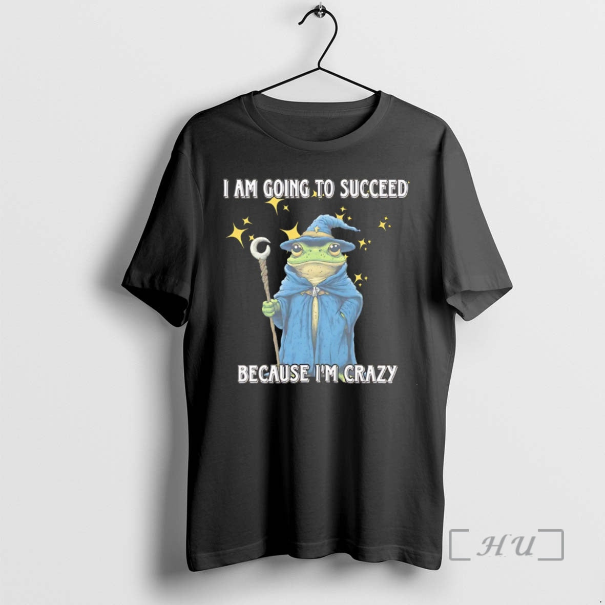 Officials Wizard Frog I Am Going To Succeed Because Im Crazy Christmas Premium T Shirts Hoodie, Sweatshirt | InkRitualCo.com