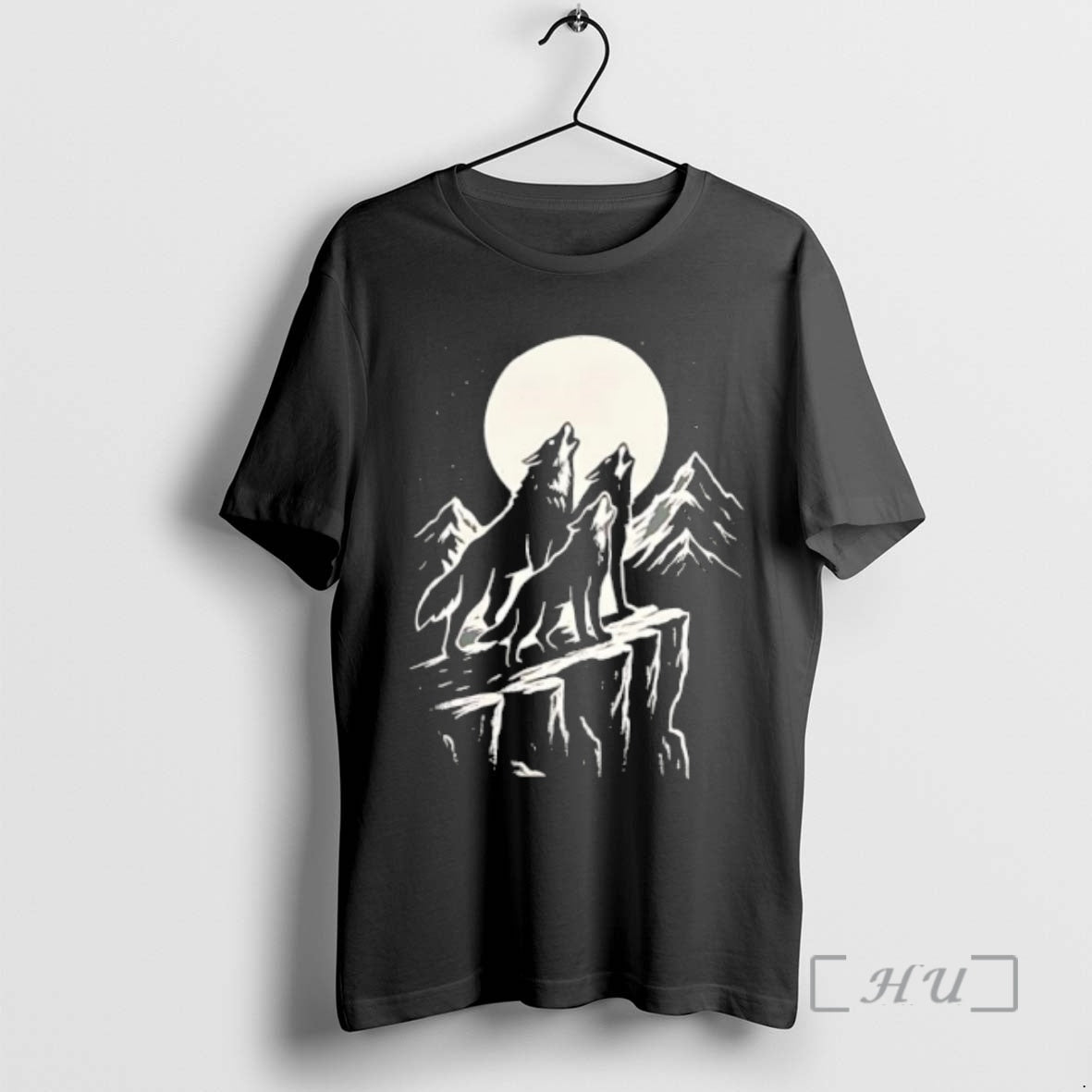 Officials Wolves Howling In The Moonlight Black White T-Shirts, Hoodie, Sweatshirt | InkRitualCo.com