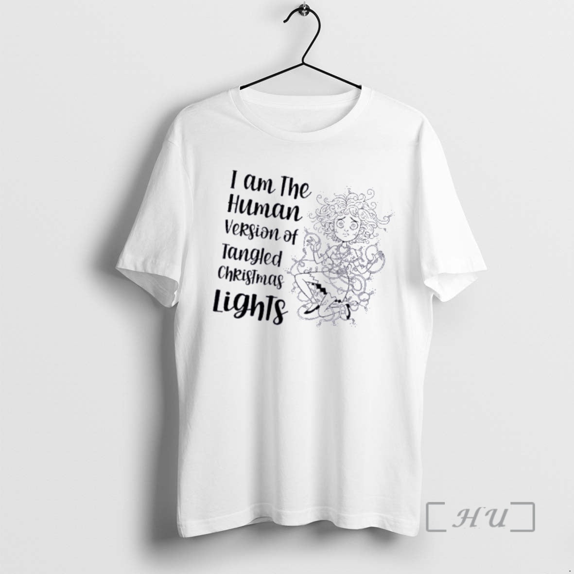 Officials Women I Am The Human Version Of Tangled Christmas Lights Premium T Shirts Sweater Hoodie, Sweatshirt