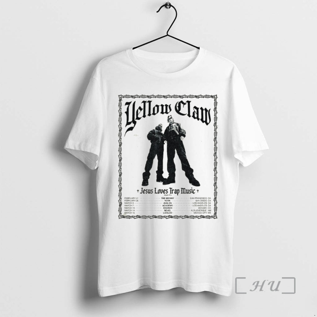 Officials Yellow Claw Jesus Loves Trap Music Tour 2026 T-Shirts, Hoodie, Sweatshirt | InkRitualCo.com