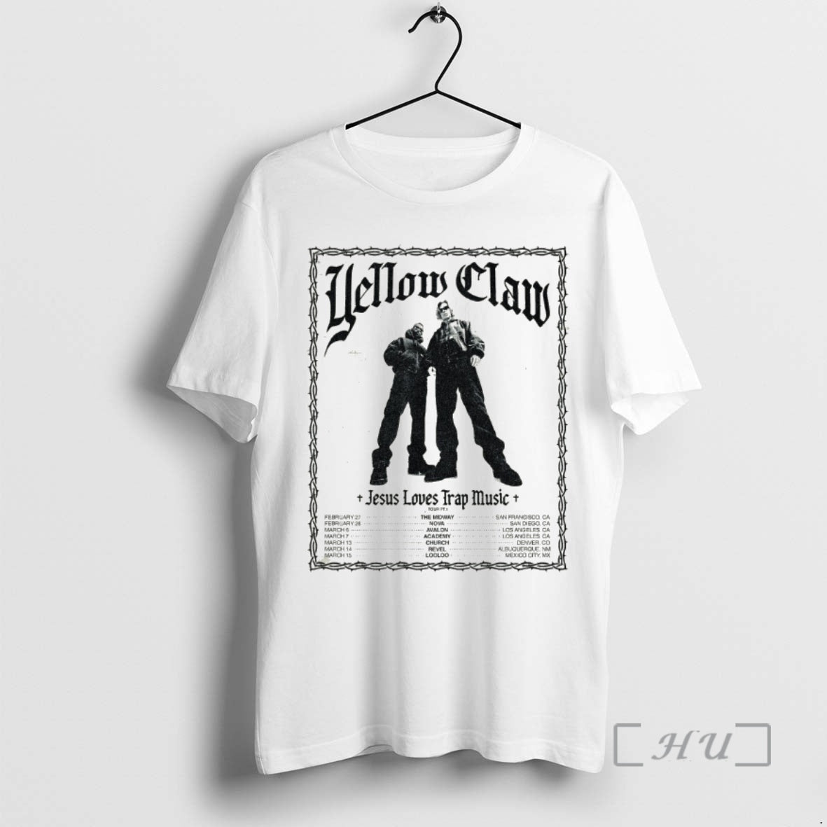 Officials Yellow Claw Jesus Loves Trap Music Tour 2026 T-Shirts, Hoodie, Sweatshirt | InkRitualCo.com