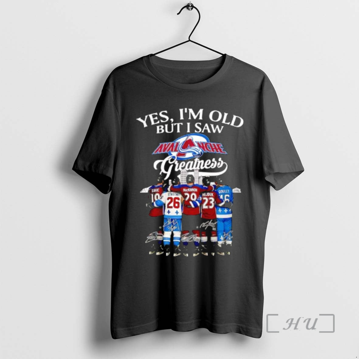 Officials Yes Im Old But I Saw Colorado Avalanche Hockey Players Greatness Signatures Premium T-Shirts, Hoodie, Sweatshirt