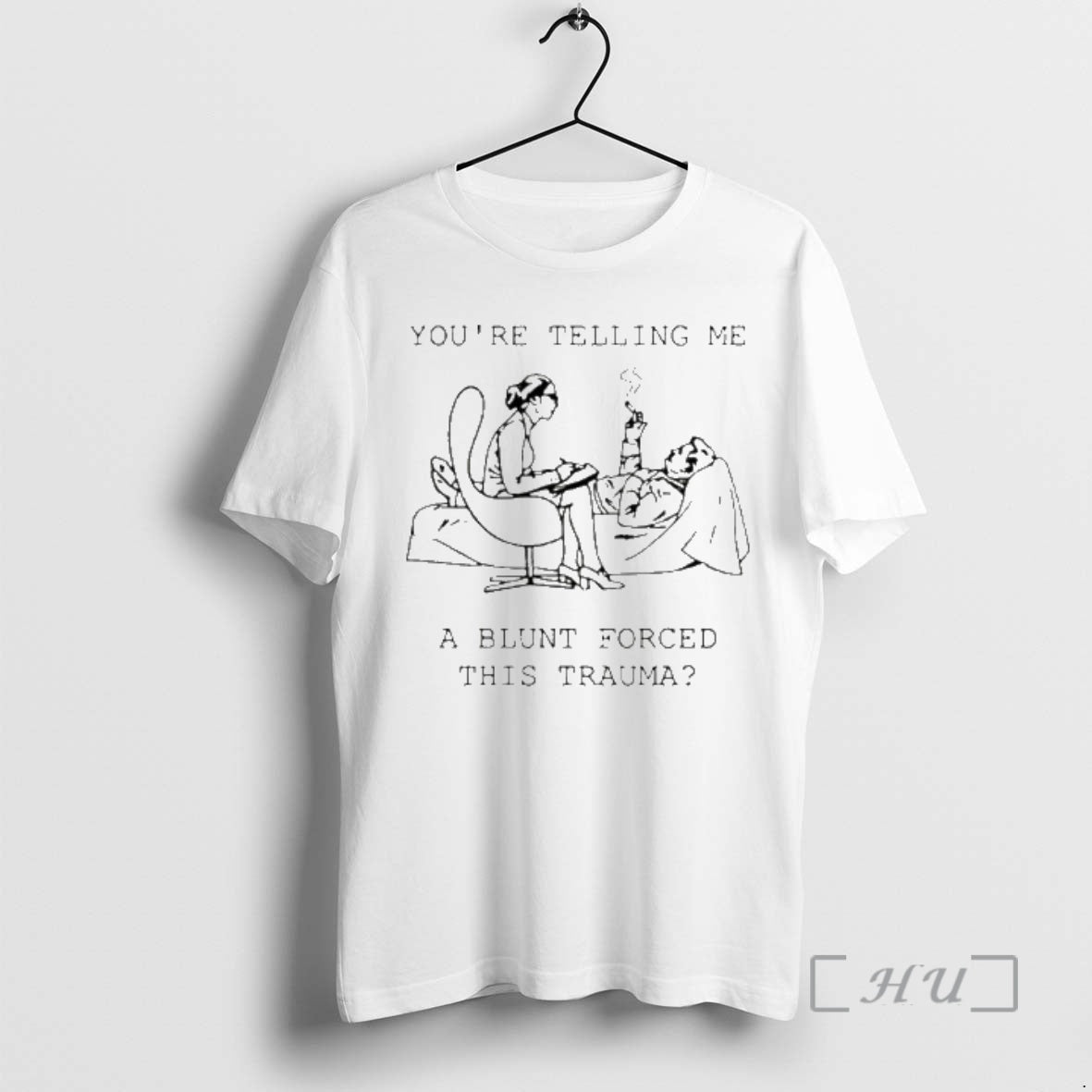 Officials Youre Telling Me A Blunt Forced This Trauma Therapist Smoking Patient Cartoon Premium T-Shirts, Hoodie, Sweatshirt