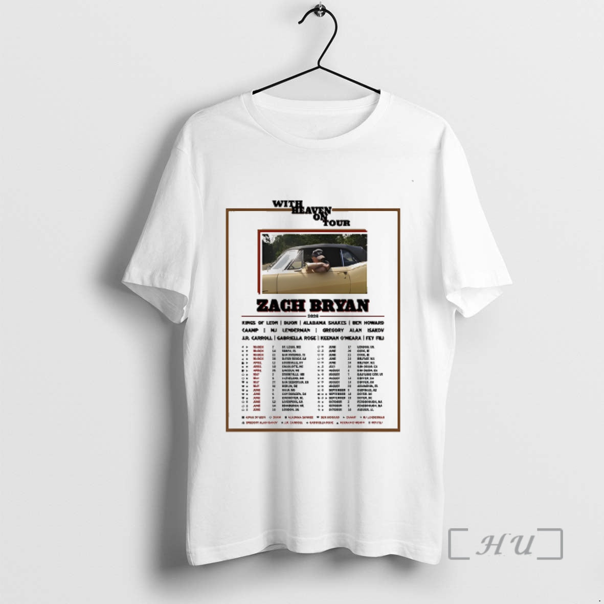 Officials Zach Bryan With Heaven On Tour 2026 T-Shirts, Hoodie, Sweatshirt | InkRitualCo.com