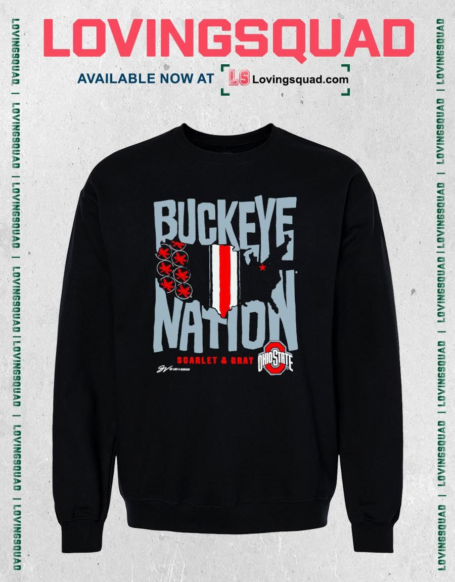 Ohio State football Buckeye Nation Scarlet and Gray T-Shirt