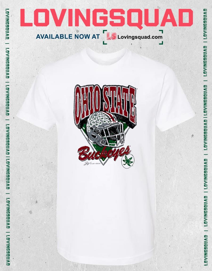 Ohio State football Drop Shadow helmet State T-Shirt