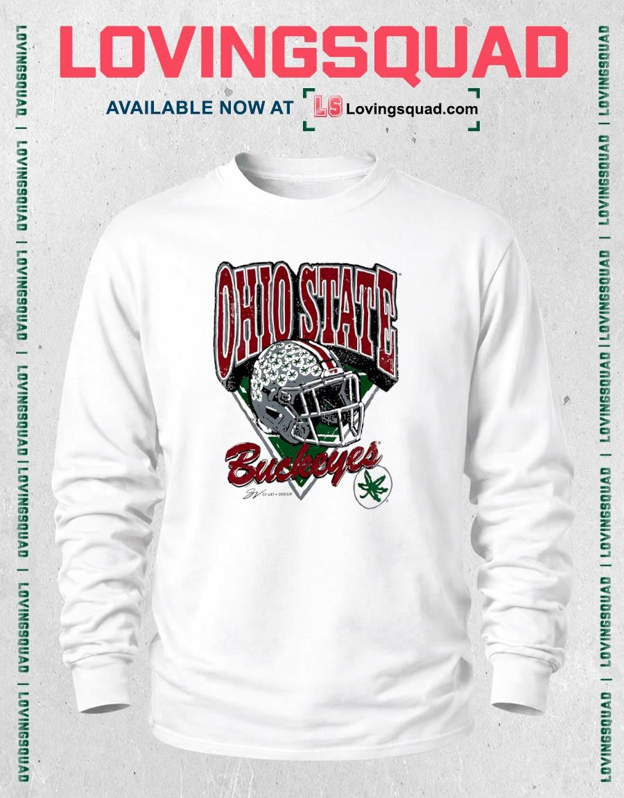 Ohio State football Drop Shadow helmet State T-Shirt