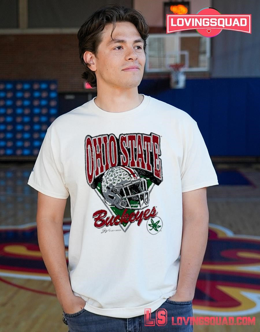 Ohio State football Drop Shadow helmet State T-Shirt