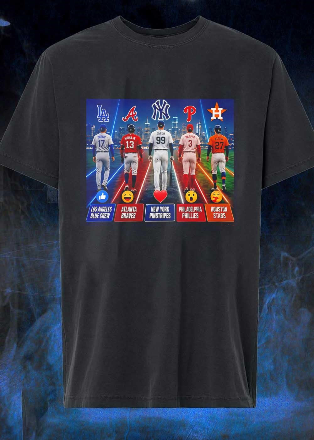Ohtani Acuna Jr Jaxon Harper Altuve Stars Los Angeles Blue Crew Atlanta Braves New York Pinstripes Philadelphia Phillies Houston shirt