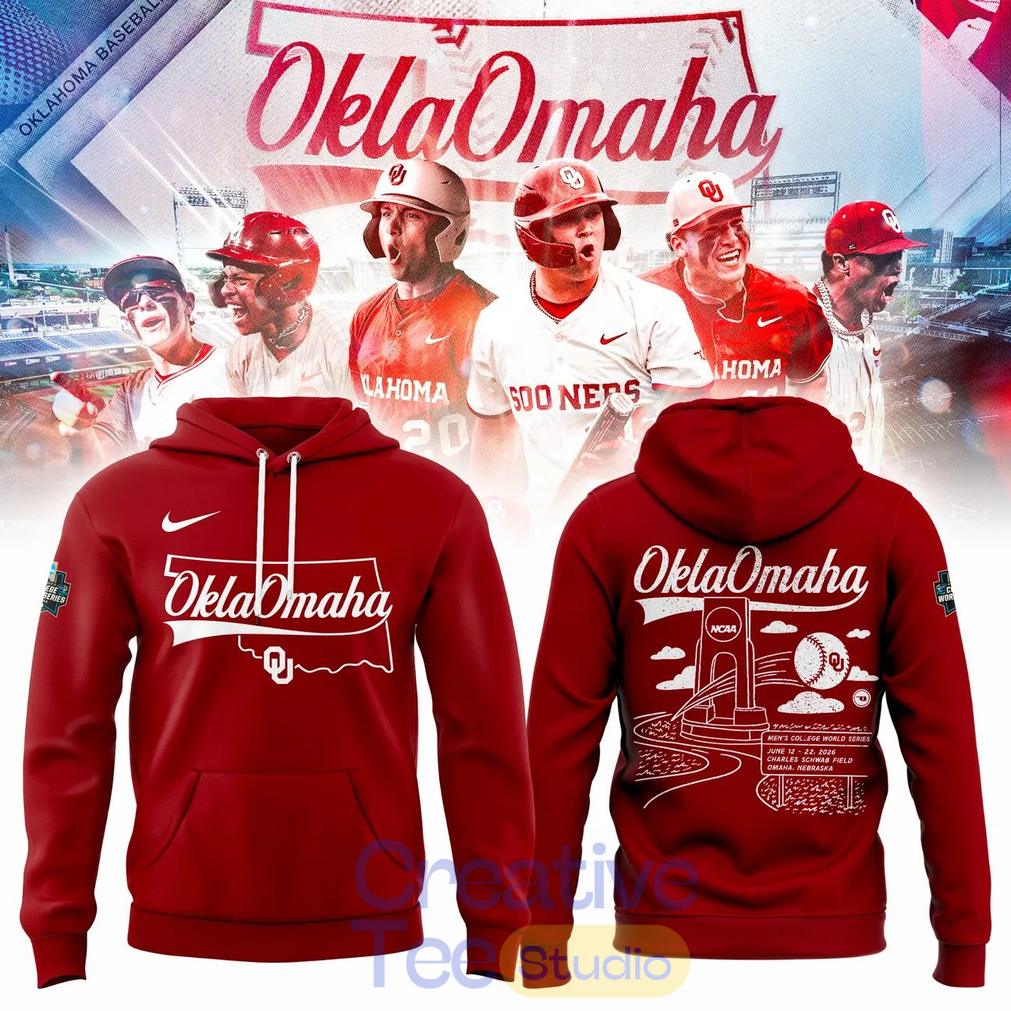 Oklahoma Baseball Omaha 2026 Men’s College World Series Tee Hoodie