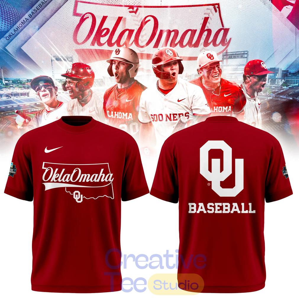 Oklahoma Baseball Omaha 2026 Men’s College World Series Tee Hoodie