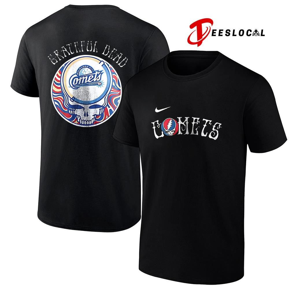 Oklahoma City Comets x Grateful Dead Triple A logo shirt