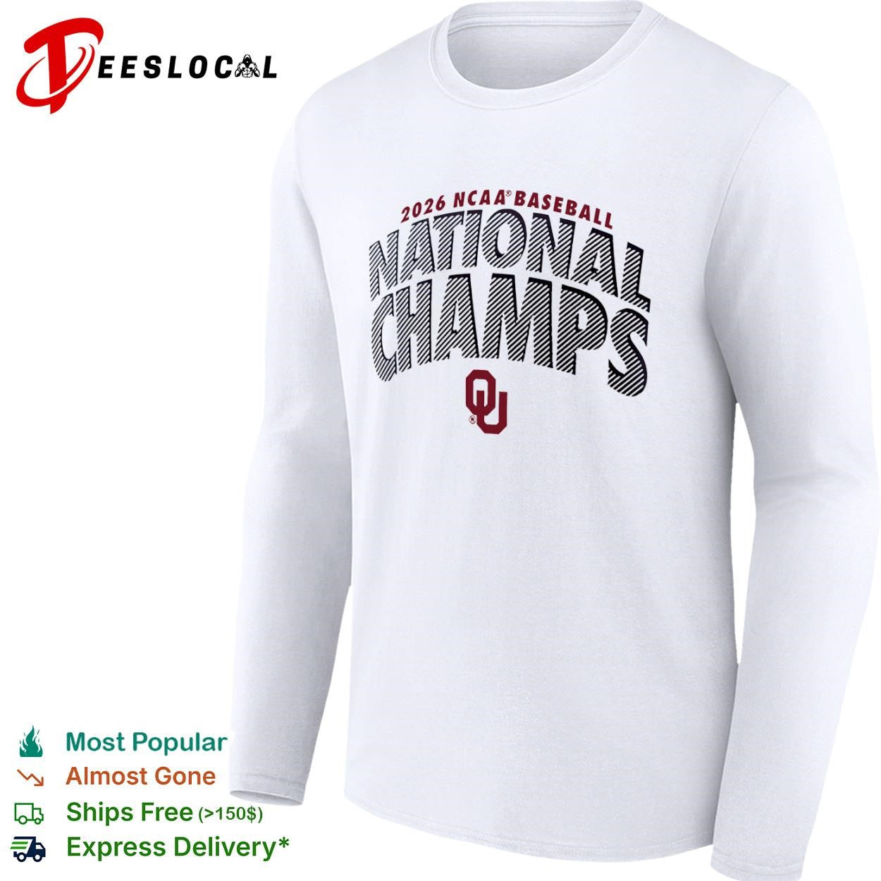 Oklahoma Sooners 2026 NCAA Baseball National Champs OU Logo shirt