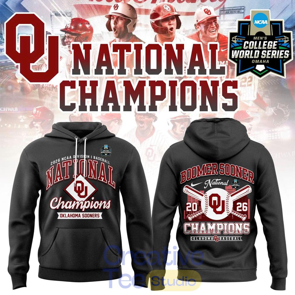 Oklahoma Sooners 2026 NCAA Division I Baseball National Champs Hoodie