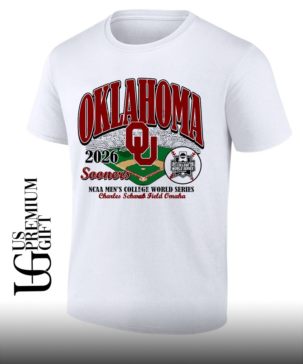 Oklahoma Sooners 2026 NCAA Men’s College World Series Charles Schwab Field shirt