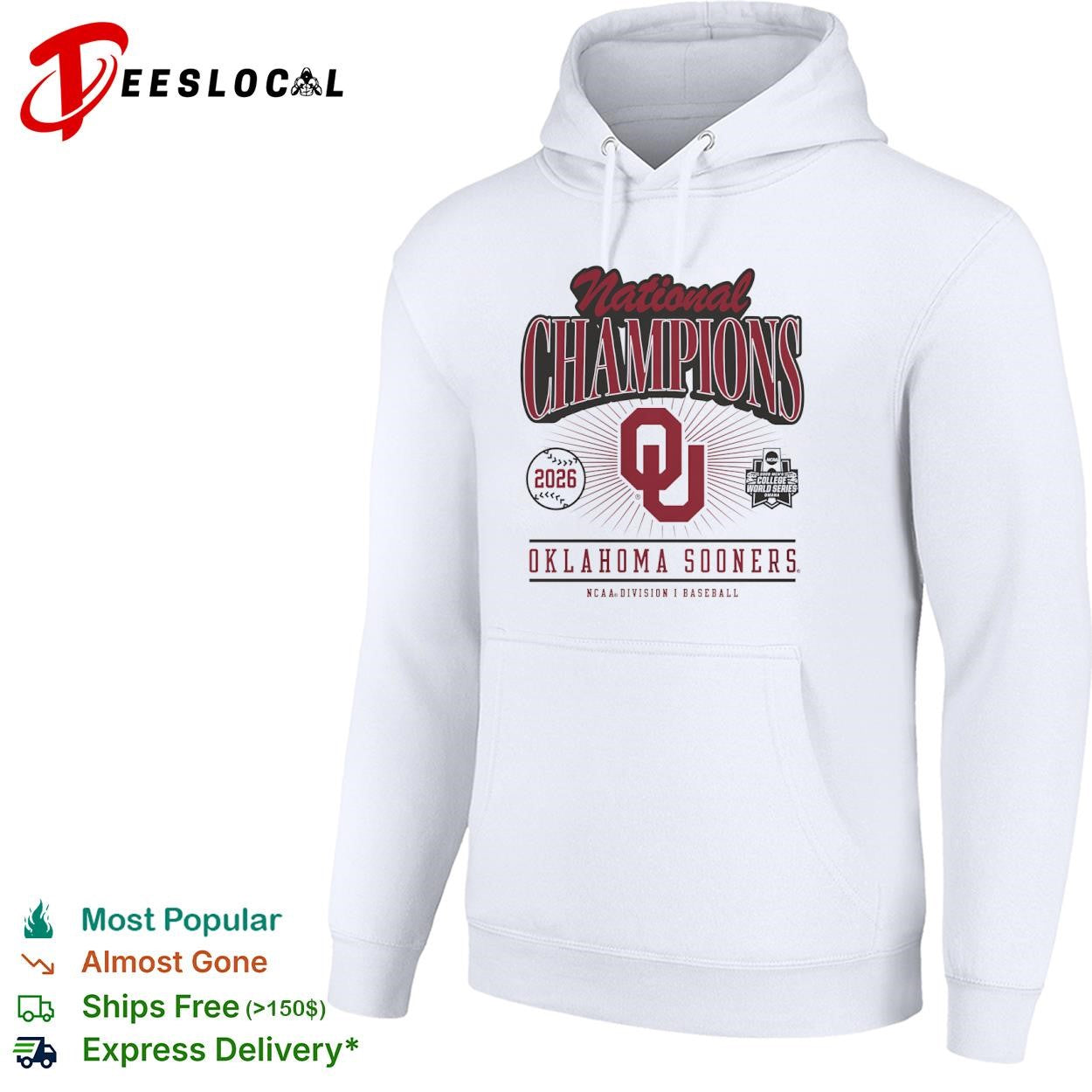 Oklahoma Sooners 2026 National Champions College World Series NCAA Baseball shirt