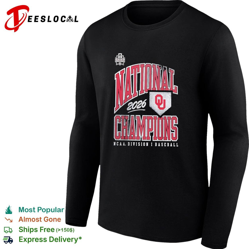Oklahoma Sooners 2026 National Champions NCAA Division I Baseball shirt