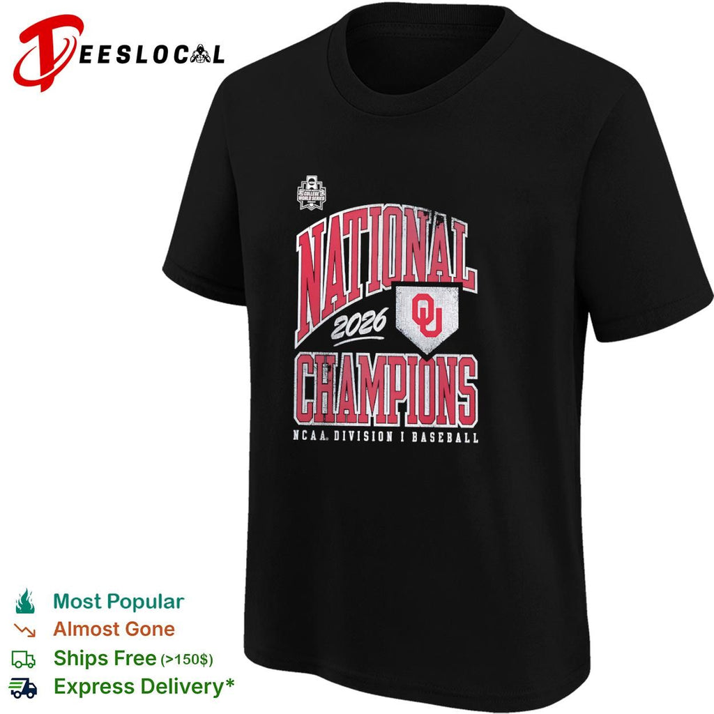 Oklahoma Sooners 2026 National Champions NCAA Division I Baseball shirt