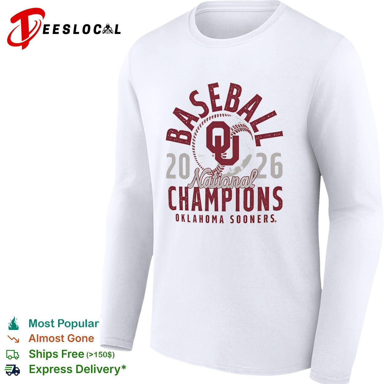 Oklahoma Sooners Baseball 2026 National Champions shirt