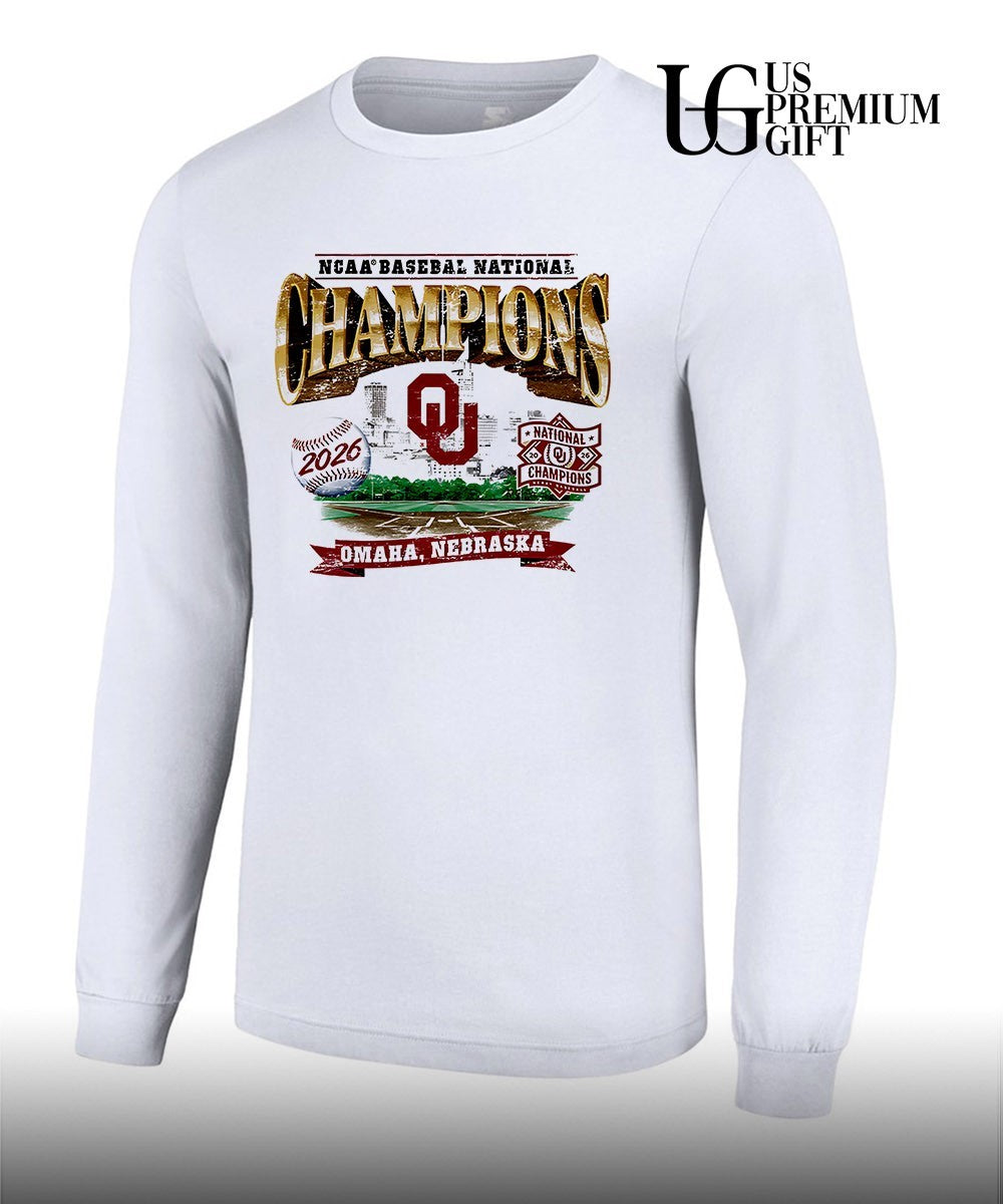Oklahoma Sooners Baseball NCAA National Champions 2026 Omaha Nebraska shirt