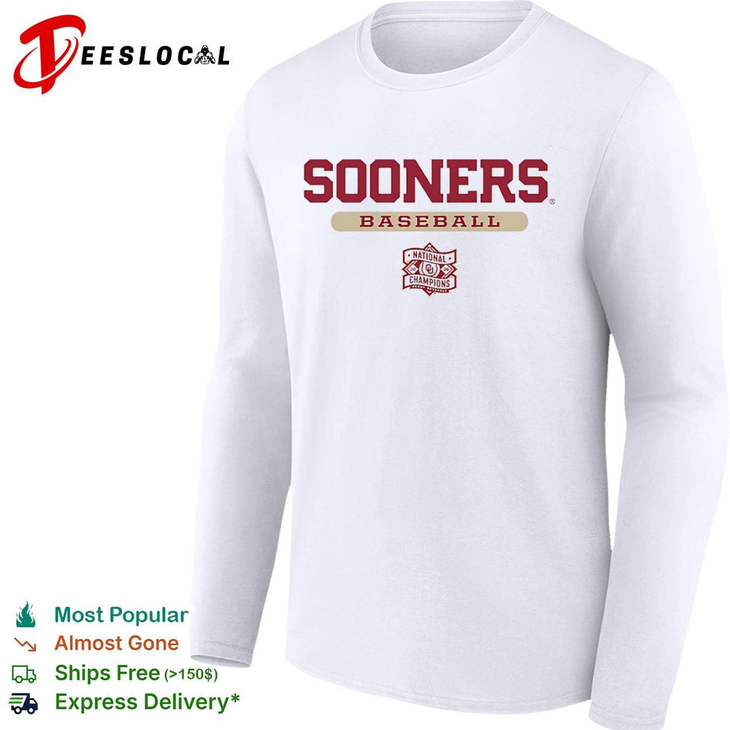 Oklahoma Sooners Baseball National Champions 2016 University Athletics logo shirt