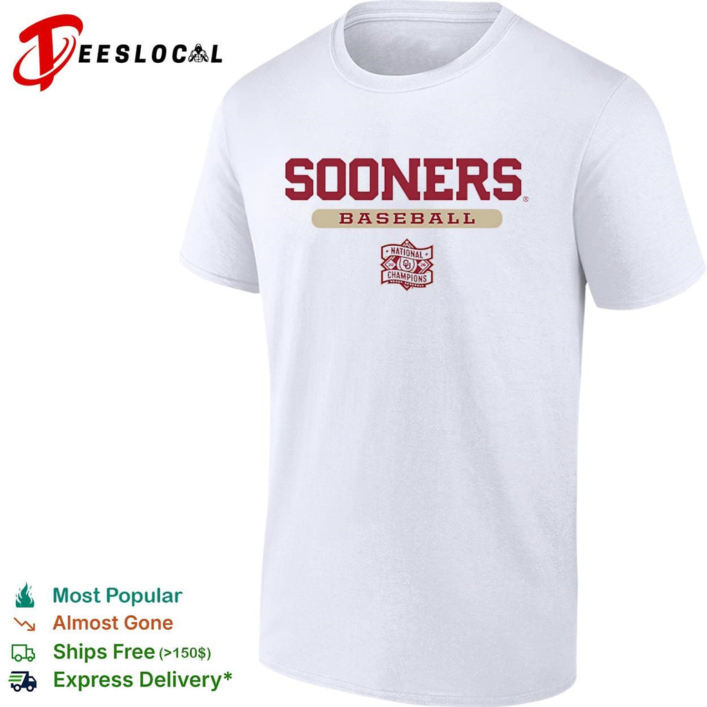 Oklahoma Sooners Baseball National Champions 2016 University Athletics logo shirt