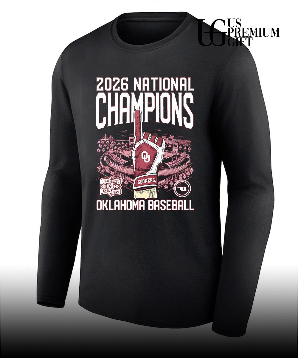 Oklahoma Sooners NCAA 2026 National Champions Baseball shirt