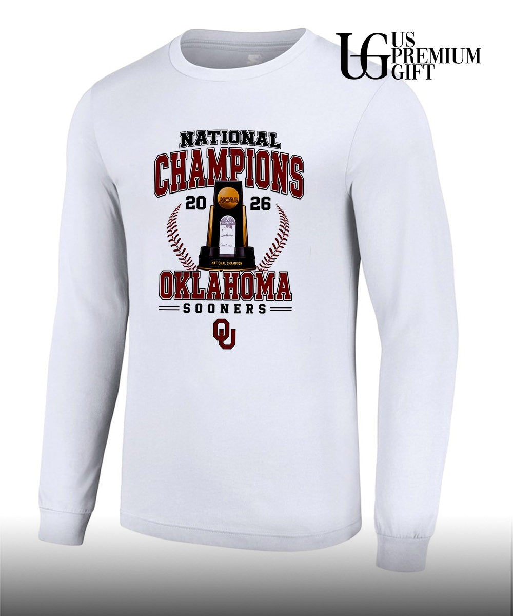 Oklahoma Sooners NCAA Baseball National Champions 2026 trophy shirt
