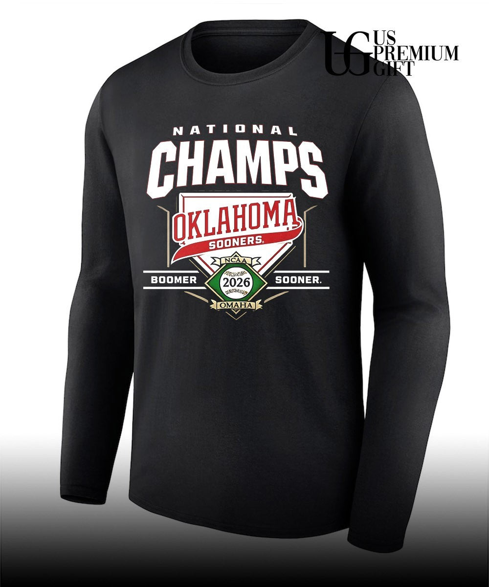 Oklahoma Sooners NCAA Baseball National Champs 2026 Omaha Boomer Sooner shirt
