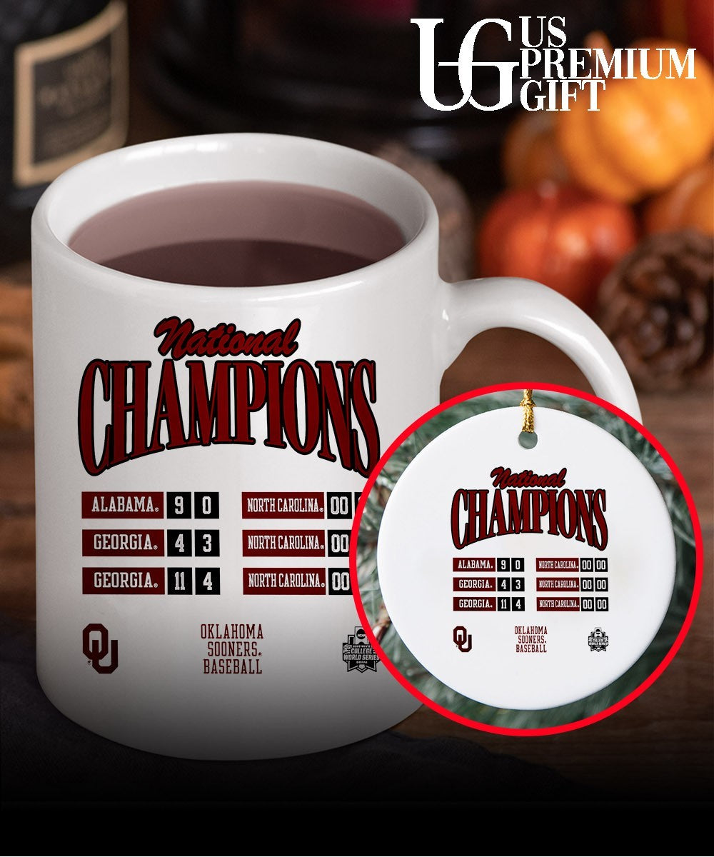 Oklahoma Sooners NCAA College World Series National Champions Scoreboard shirt