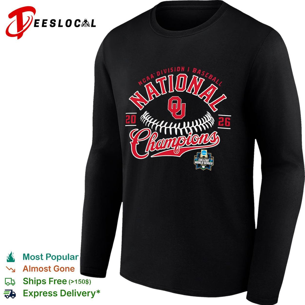 Oklahoma Sooners NCAA Division I Baseball National Champions 2026 College World shirt