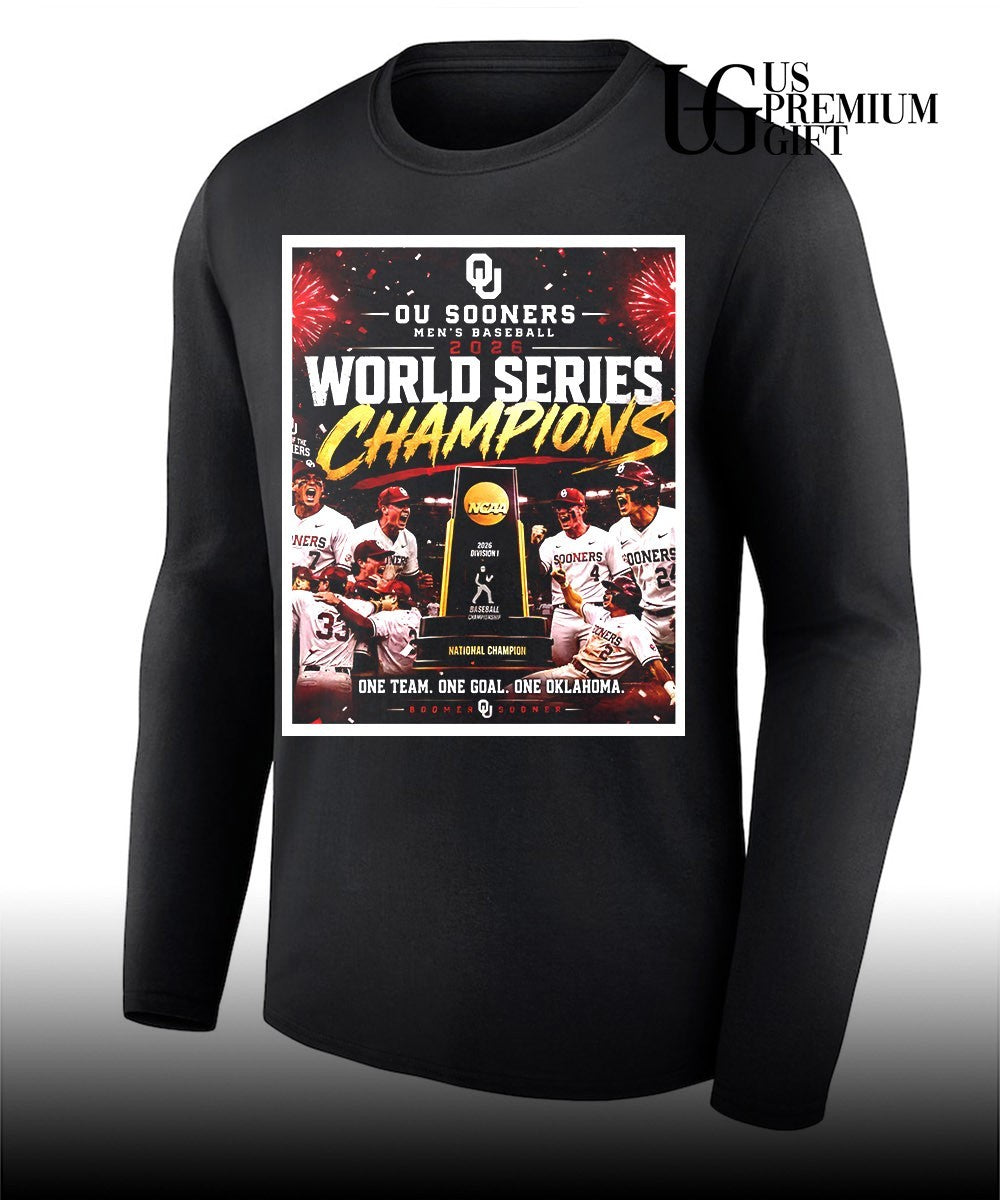 Oklahoma Sooners NCAA Men’s Baseball 2026 World Series Champions One Team Goal shirt