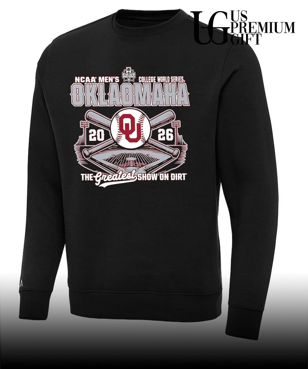 Oklahoma Sooners NCAA Men’s College World Series Oklamaha 2026 The Greatest Show on Dirt shirt