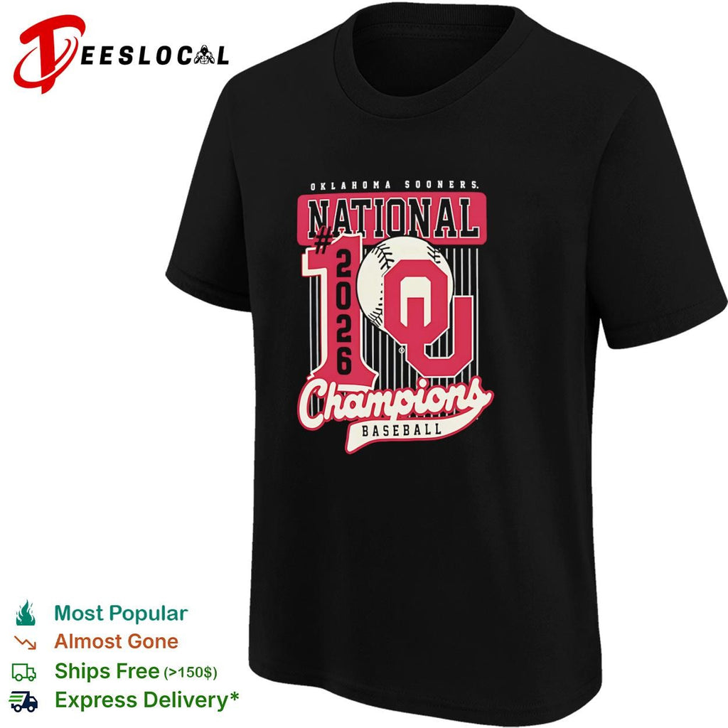 Oklahoma Sooners National 2026 Champions Baseball shirt