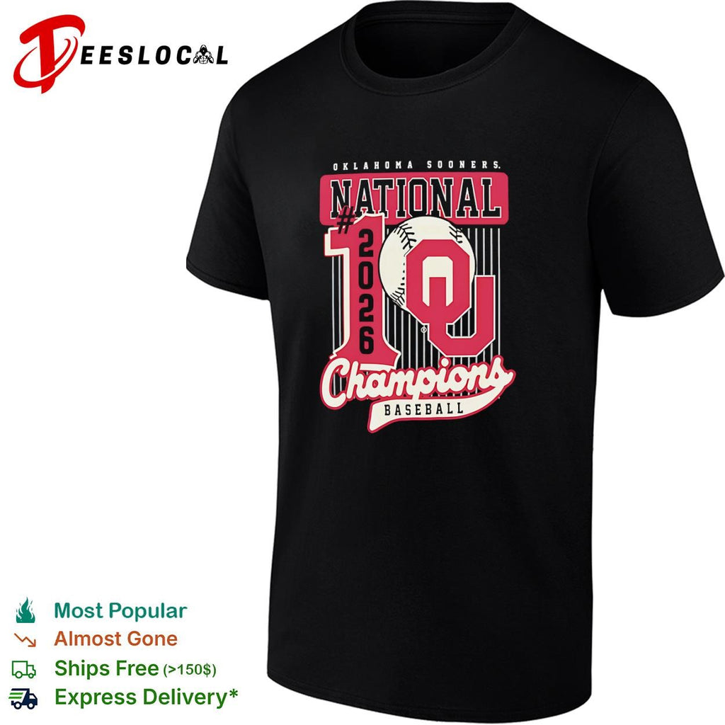 Oklahoma Sooners National 2026 Champions Baseball shirt