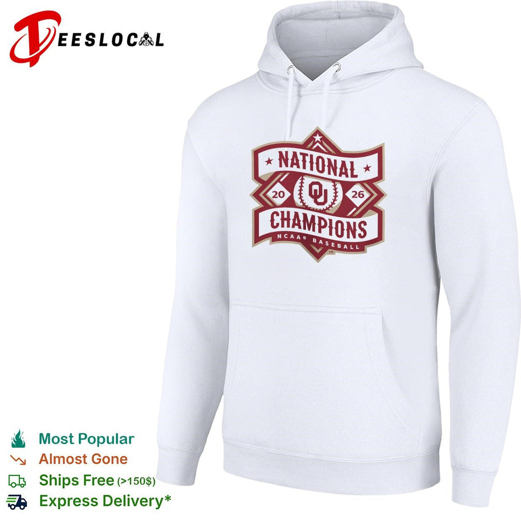 Oklahoma Sooners National Champions 20 26 NCAA Baseball logo shirt