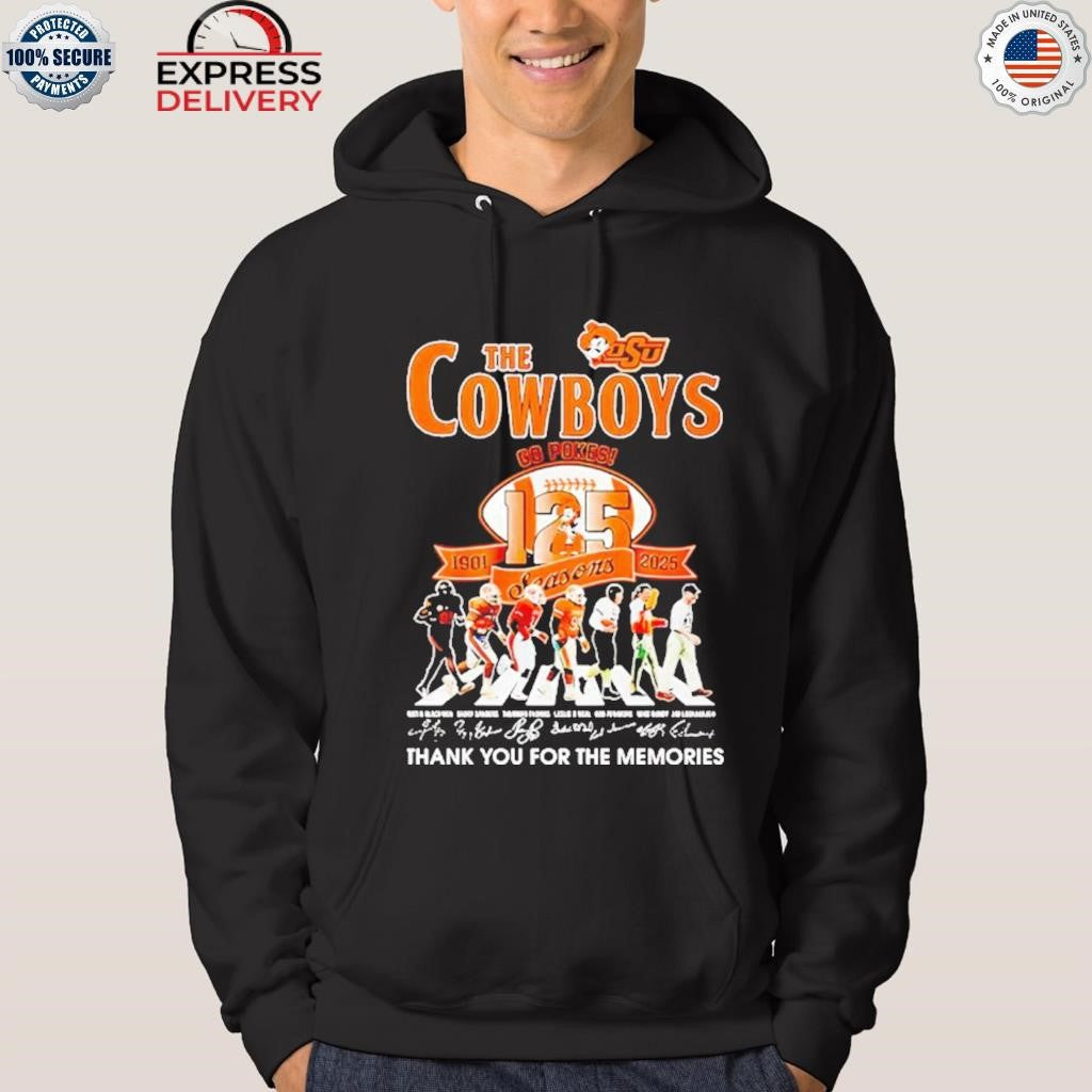 Oklahoma State Cowboys Football 125th Anniversary Season Thank You For The Memories Shirt