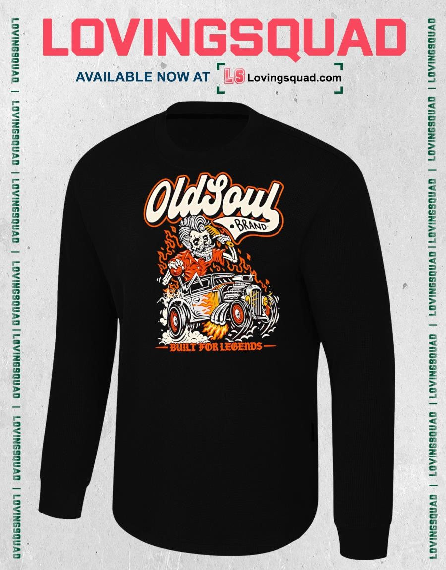 Old Soul Built for Legends Skeleton Hot Rod T-Shirt