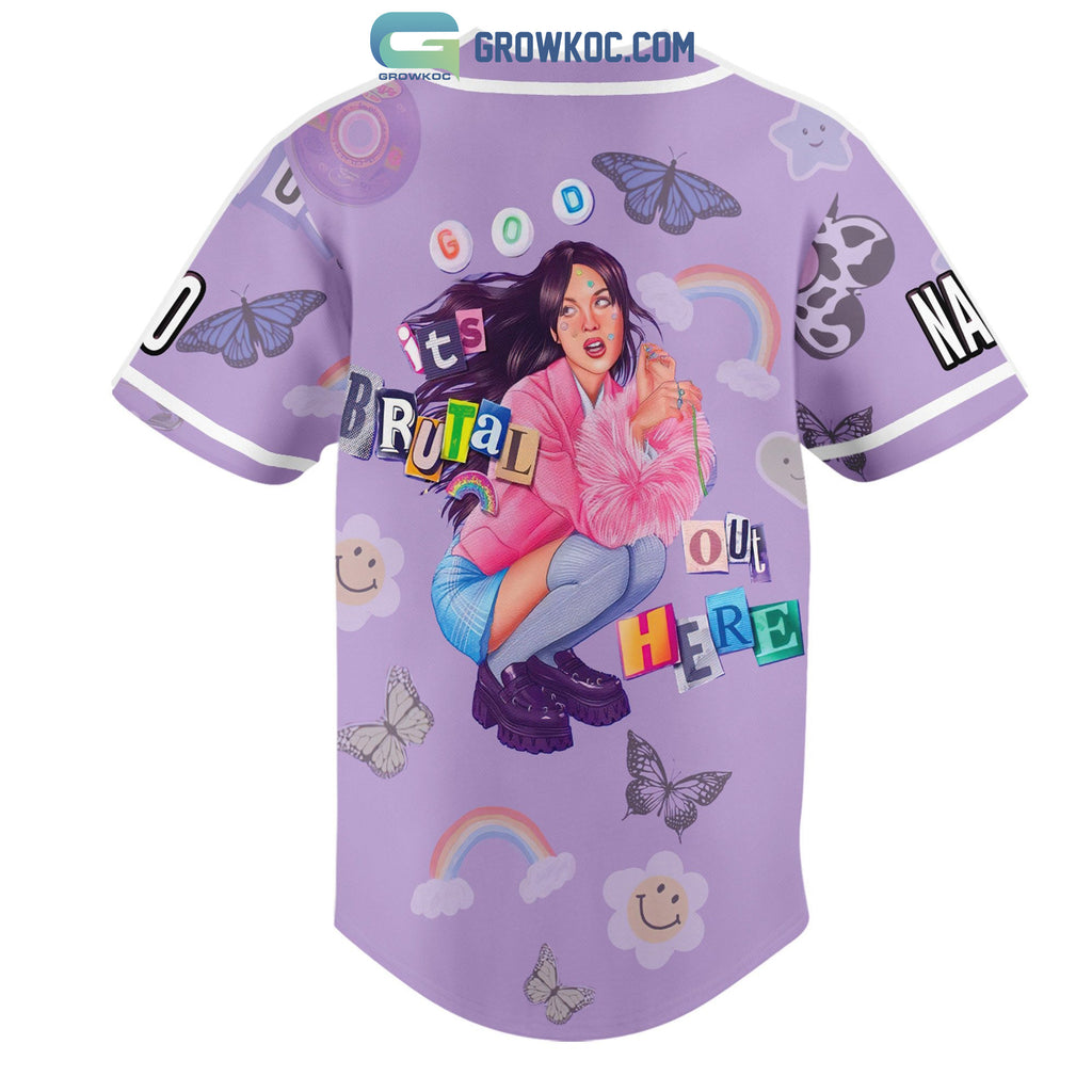 Olivia Rodrigo God Its Brotal Out Here Personalized Baseball Jersey