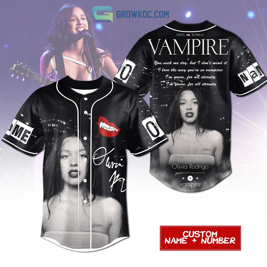 Olivia Rodrigo Vampire Personalized Baseball Jersey