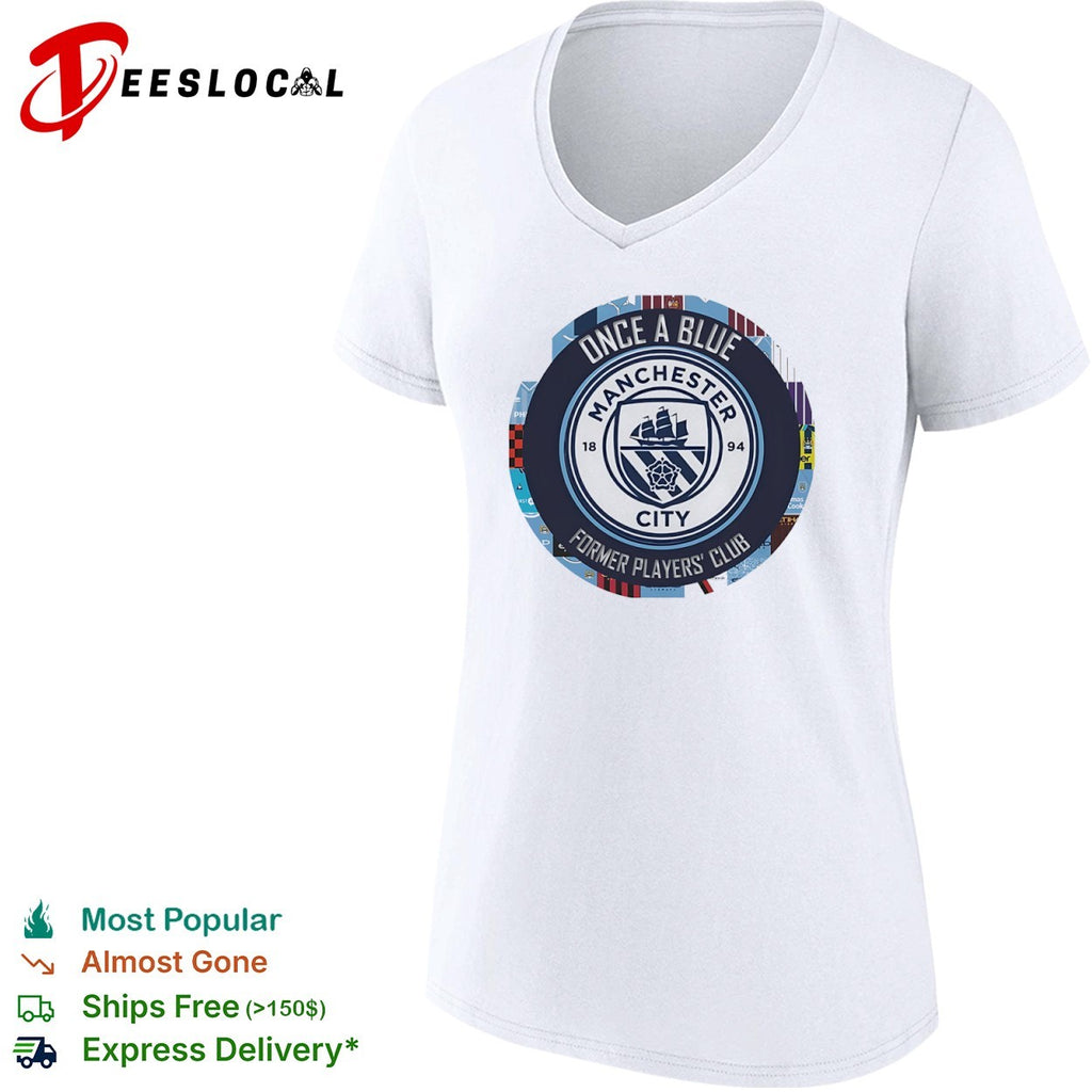 Once a Blue Manchester City Former Players Club Emblem Logo shirt