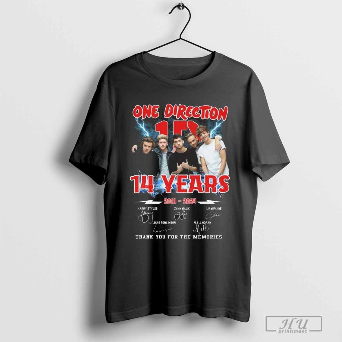 One Direction 14 Years 2010 2024 Thank You For The Memories Signatures T-Shirts, Hoodie, Sweatshirt | InkRitualCo.com
