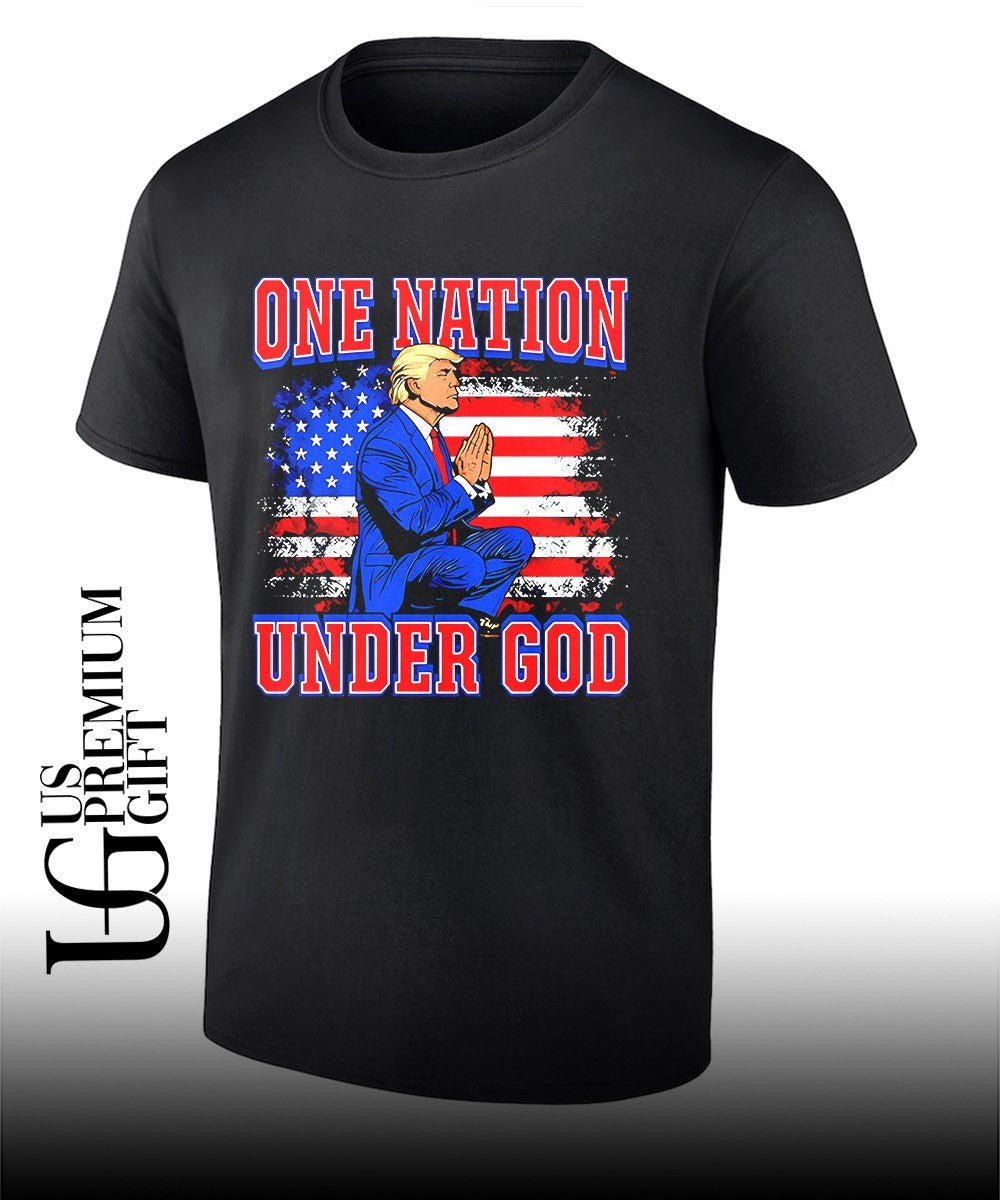 One Nation Under God Trump Illustration shirt