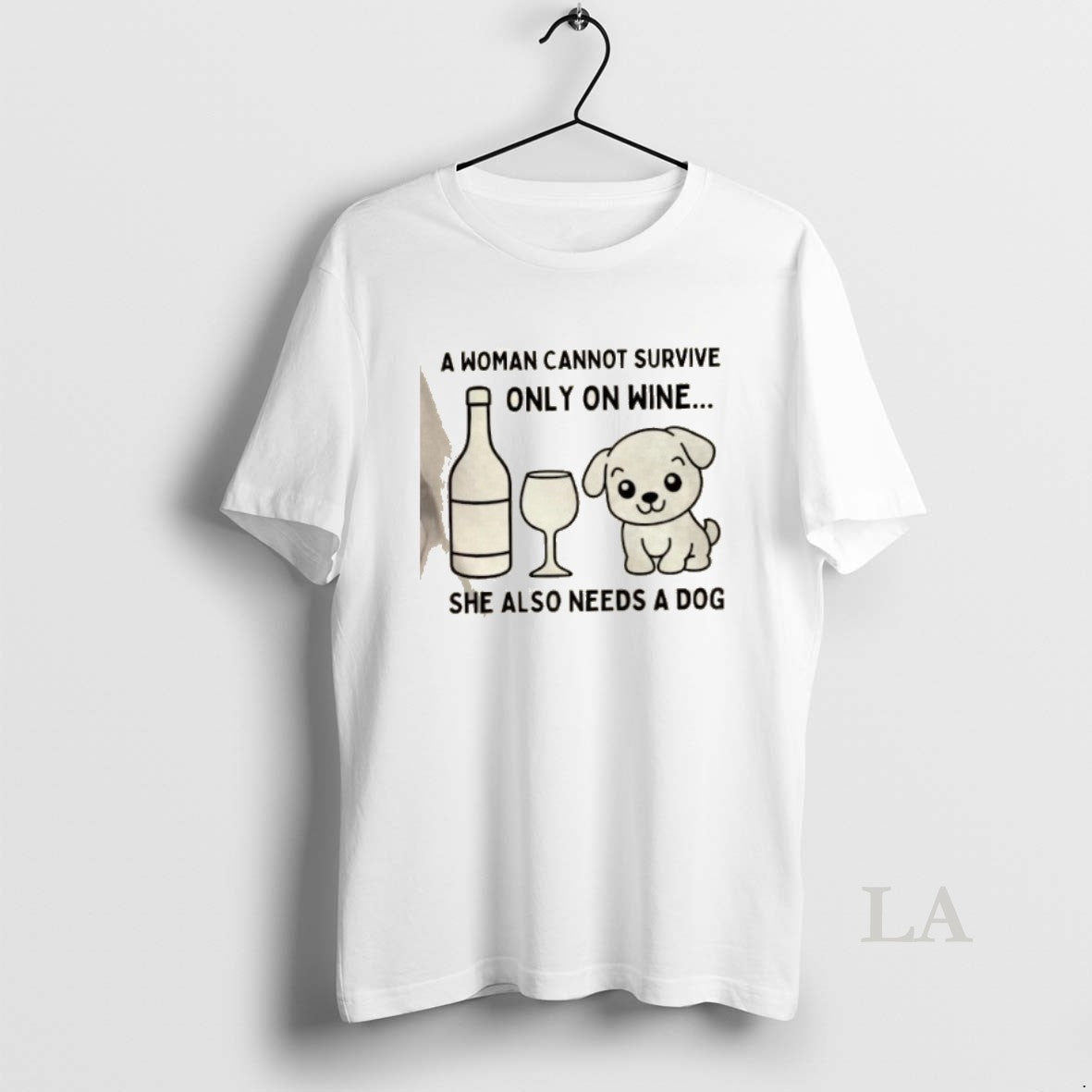 Original A Woman Cannot Survive Only On Wine She Also Needs A Dog T-Shirts, Hoodie, Sweatshirt | InkRitualCo.com